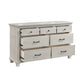 Avy Wide Dresser | Light Mist Gray Pine Wood | 7 Spacious Drawers