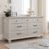 Avy Wide Dresser | Light Mist Gray Pine Wood | 7 Spacious Drawers
