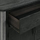 Sevy Sideboard Buffet Console w Retro Fabric | Black & Gray | 52"