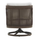 Geny Swivel Patio Chair Set of 2 | Pillow | Gray Sundura | Brown Wicker