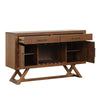 Namie Sideboard Buffet Console | Brown Wood | 2 Drawers | Doors | 56"
