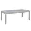 Ion Dining Table | Gray Rubberwood | White Marble Inlay | 78-102"