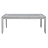Ion Dining Table | Gray Rubberwood | White Marble Inlay | 78-102"