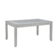 Ion Dining Table | Gray Rubberwood | White Marble Inlay | 78-102"