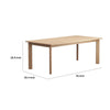 Heya Patio Dining Table | Natural Brown Acacia Wood | Extendable 78-97"