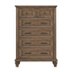 Henry Tall Dresser Chest | Mocha Brown Acacia Wood | 6 Drawers