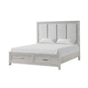 Ion King Bed | Storage Footboard | Picture Frame Moldings | Gray Wood