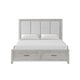 Ion King Bed | Storage Footboard | Picture Frame Moldings | Gray Wood
