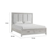 Ion King Bed | Storage Footboard | Picture Frame Moldings | Gray Wood