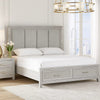 Ion King Bed | Storage Footboard | Picture Frame Moldings | Gray Wood