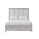 Ion Queen Bed | Storage Footboard | Picture Frame Moldings | Gray Wood