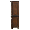 Ruth Tall Dresser Chest w Burl Inlays | 7 Drawers | Mahogany Brown Wood