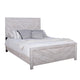 Bisca King Bed w Chevron Patterned Design | Driftwood Gray Finish