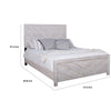 Bisca King Bed w Chevron Patterned Design | Driftwood Gray Finish