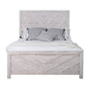 Bisca Cali King Bed w Chevron Patterned Design | Driftwood Gray Finish