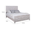 Bisca Cali King Bed w Chevron Patterned Design | Driftwood Gray Finish