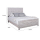 Bisca Cali King Bed w Chevron Patterned Design | Driftwood Gray Finish