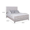 Bisca Queen Bed w Chevron Patterned Design | Driftwood Gray Finish