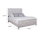 Bisca Queen Bed w Chevron Patterned Design | Driftwood Gray Finish