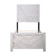 Bisca Twin Bed w Chevron Patterned Design | Driftwood Gray Finish