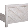 Bisca Twin Bed w Chevron Patterned Design | Driftwood Gray Finish