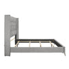 Sami King Bed | Metallic Crystal Button Tufting | Black Velvet Upholstery