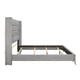 Sami King Bed | Metallic Crystal Button Tufting | Black Velvet Upholstery