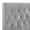 Sami King Bed | Metallic Crystal Button Tufting | Black Velvet Upholstery