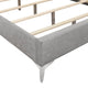 Sami King Bed | Metallic Crystal Button Tufting | Black Velvet Upholstery
