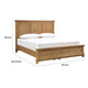 Seny Cal King Bed | Rustic Design | Picture Frame Moldings | Honey Brown Wood