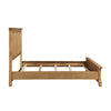 Seny Queen Bed | Rustic Design | Picture Frame Moldings | Honey Brown Wood