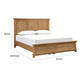 Seny Queen Bed | Rustic Design | Picture Frame Moldings | Honey Brown Wood