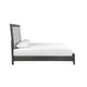 Odiy King Size Bed | Vertical Padded Gray Upholstery | LED Headboard