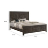 Aani Queen Size Bed | Framed Headboard | Farmhouse Nutmeg Brown