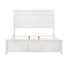 Aani King Size Bed | Framed Headboard | Farmhouse White Finish