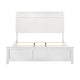 Aani King Size Bed | Framed Headboard | Farmhouse White Finish