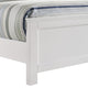 Aani King Size Bed | Framed Headboard | Farmhouse White Finish