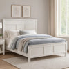Aani King Size Bed | Framed Headboard | Farmhouse White Finish
