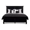 Umi King Size Bed | Solid Wood Panel Headboard | Farmhouse Black