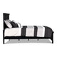 Umi King Size Bed | Solid Wood Panel Headboard | Farmhouse Black
