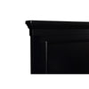 Umi King Size Bed | Solid Wood Panel Headboard | Farmhouse Black