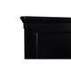 Umi King Size Bed | Solid Wood Panel Headboard | Farmhouse Black