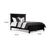 Umi King Size Bed | Solid Wood Panel Headboard | Farmhouse Black
