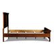 Umi King Size Bed | Solid Wood Panel Headboard | Farmhouse Cherry Brown