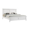 Umi King Size Bed | Solid Wood Panel Headboard | Farmhouse White