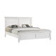 Umi King Size Bed | Solid Wood Panel Headboard | Farmhouse White
