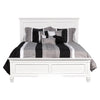 Umi King Size Bed | Solid Wood Panel Headboard | Farmhouse White