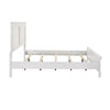 Umi King Size Bed | Solid Wood Panel Headboard | Farmhouse White