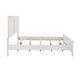 Umi King Size Bed | Solid Wood Panel Headboard | Farmhouse White