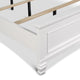 Umi King Size Bed | Solid Wood Panel Headboard | Farmhouse White